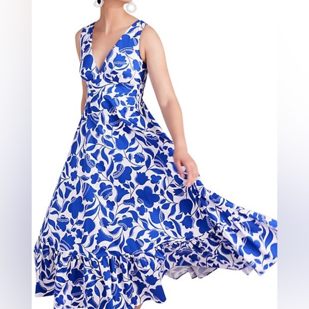 KATE SPADE Zigzag Floral Maxi Dress